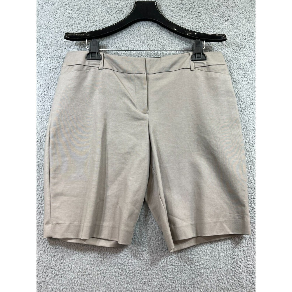 APT. 9 Bermuda beige Shorts Women‎ 12 Mid Rise Just Above The Knee NEW